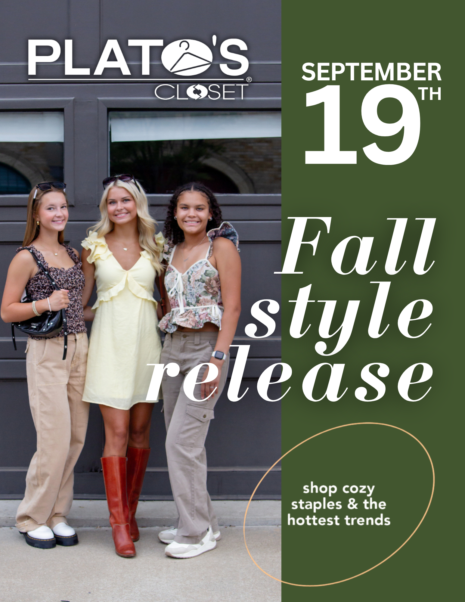 Join us September 19 for our Fall Style Release, featuring 100’s of never-seen-before sweaters and boots. Stock up on all your fall favorites for way less than mall prices. New styles, fresh finds, and everything you need to build your perfect fall wardrobe. Don’t miss it!